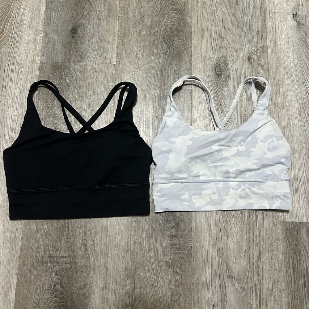 Two Lululemon Longline Energy Bras